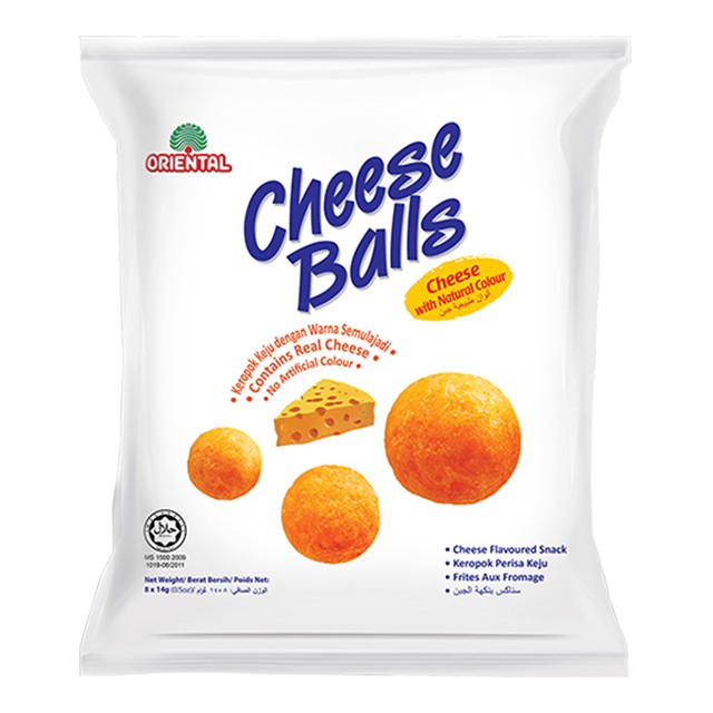 Oriental Cheese Ball 1 Carton (30 Family Pack x 8Pack x 14g) Shopee
