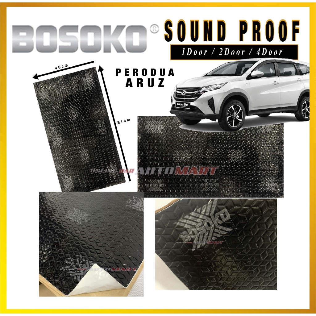 Bosoko Perodua Aruz Sound Damping Car Door Soundproof 