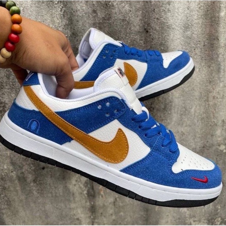 nike dunk blue gold