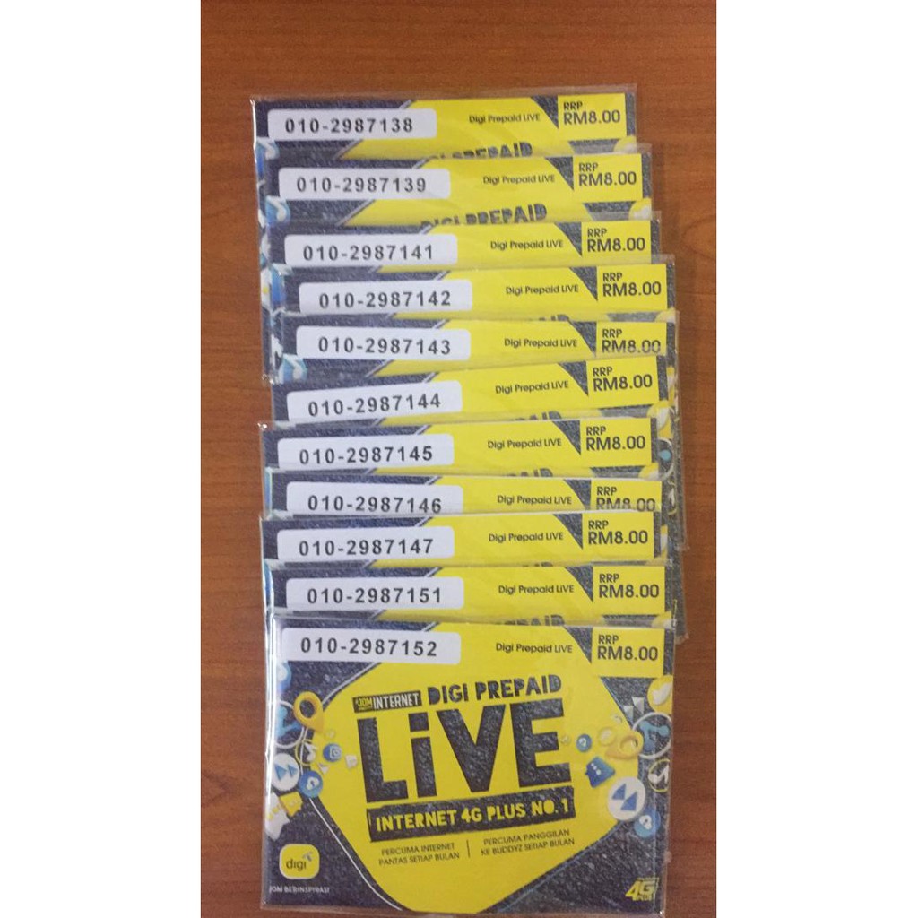 Digi Prepaid Live Simcard Shopee Malaysia