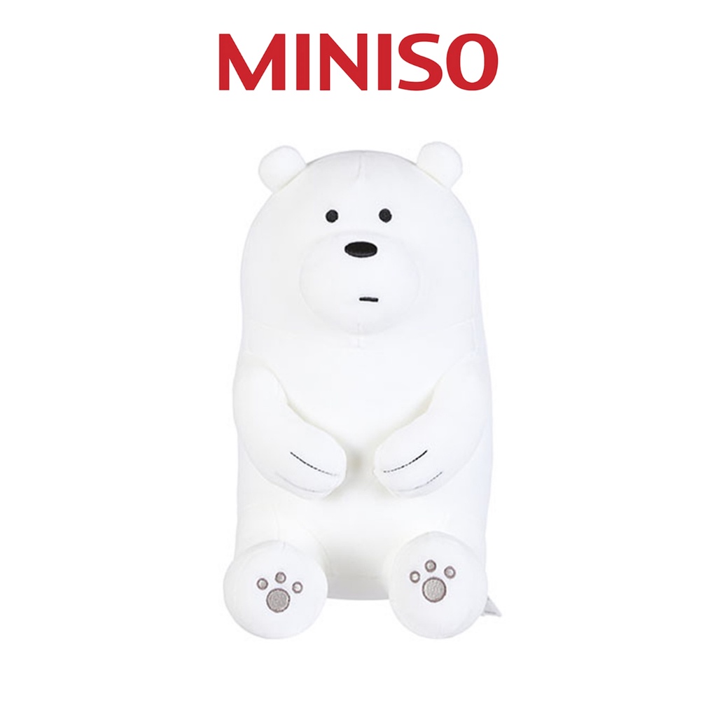 Miniso We Bare Bears Lovely Sitting Plush Toy Ice Bear Shopee Malaysia 0832