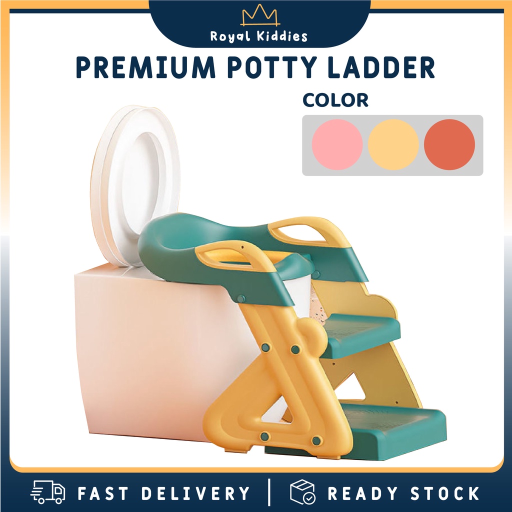 [NEW ARRIVAL] Toilet Bowl Potty Ladder Training Seat Adjustable Folding ...