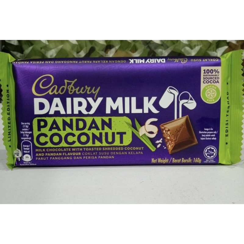 Cadbury Dairy Milk Pandan Coconut 165g Shopee Malaysia