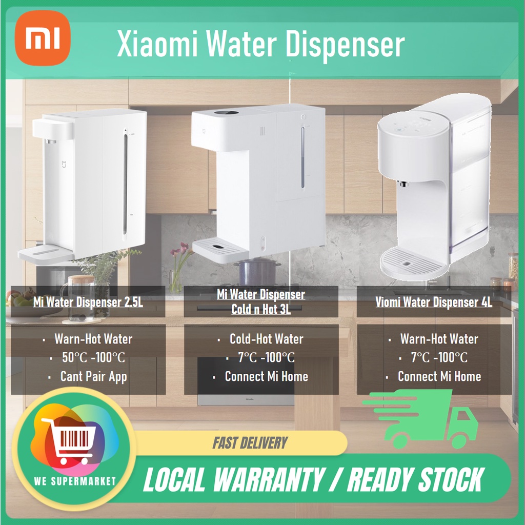 Xiaomi Water Dispenser 2.5L / 3L / 4L Temperature Adjustment Fast Heat Cold-Hot Water Temperature 7℃ -100℃