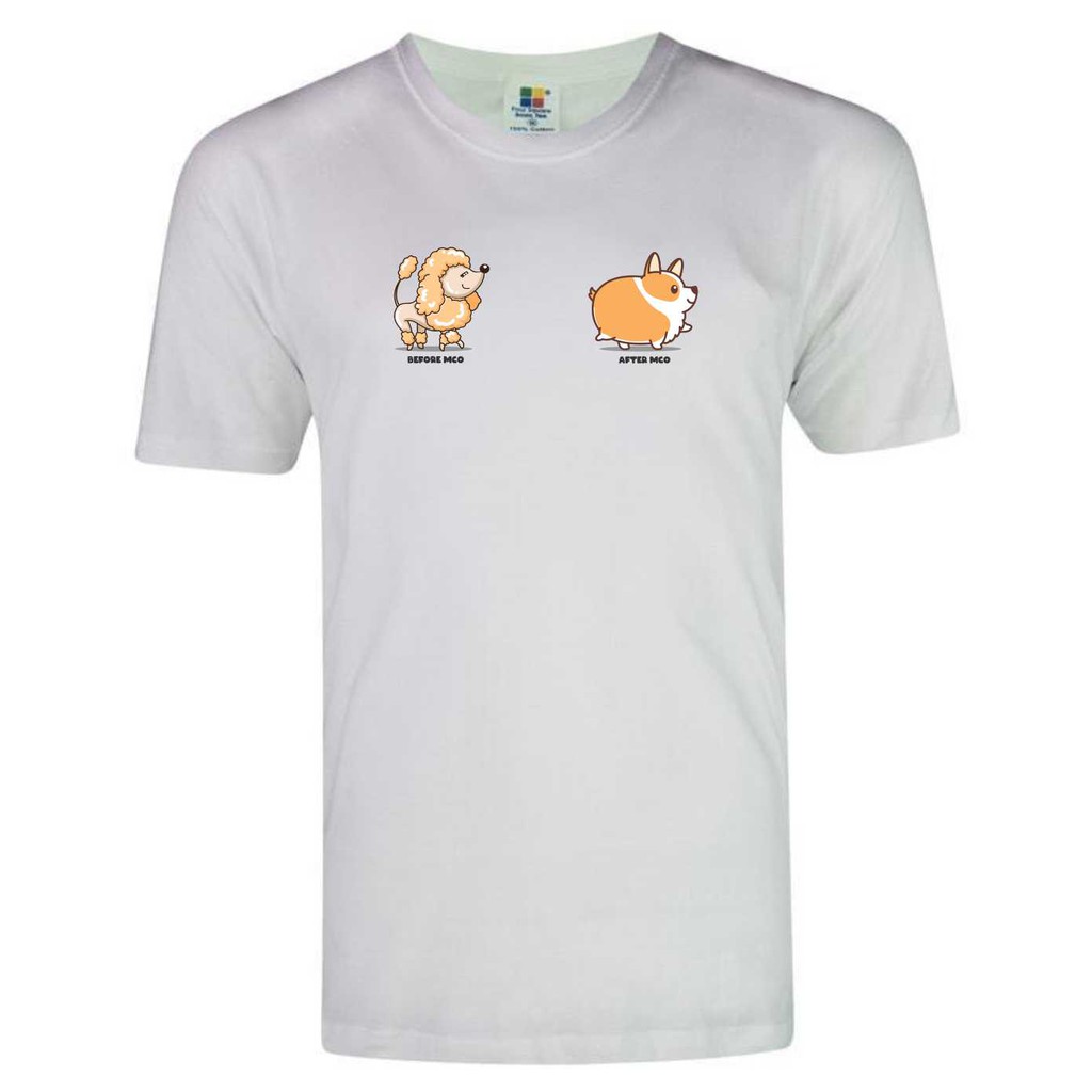 Before After Mco Funny T Shirt 100 Cotton Shopee Malaysia