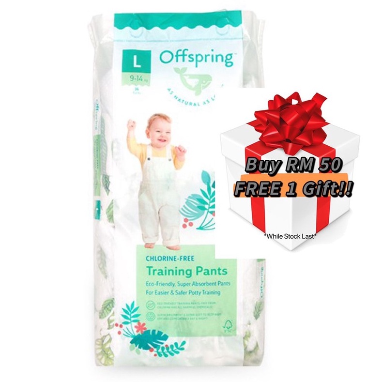 Offspring Fashion Diaper Pants - L Size (9-14kg) (36pcs) 