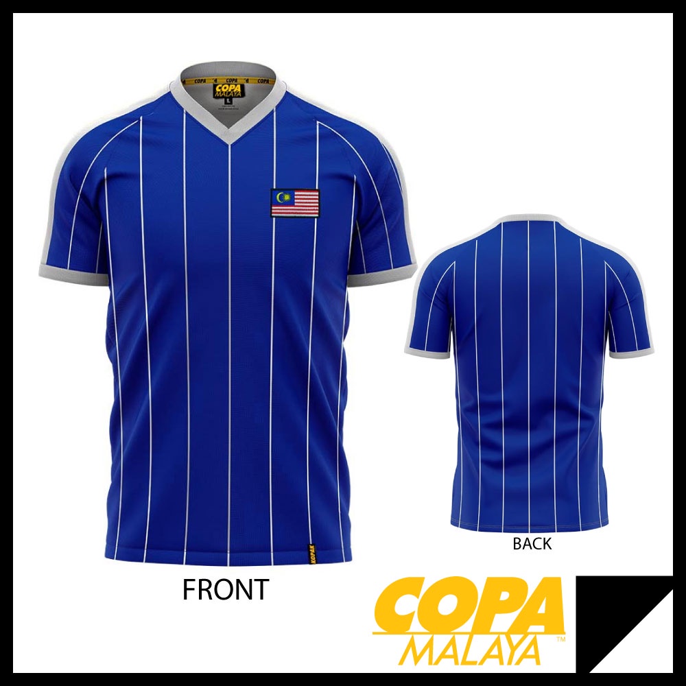 (READY STOCK) Jersi Bola Sepak Retro Malaysia 1983-1984 Blue Football ...