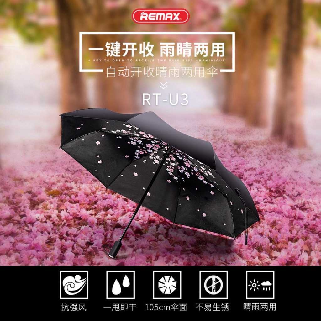 Remax RT-U3 Sunny & Rainy Day Dual-Purpose Automatic Telescopic Folding ...