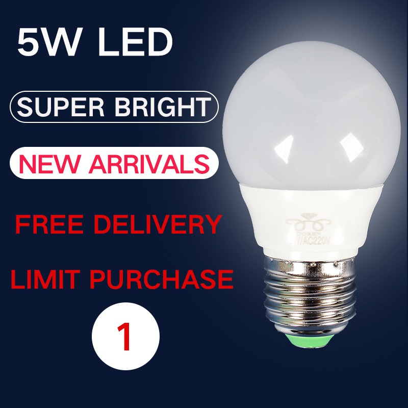 Spot LED bulb E27 LED lamp 5W spotlight table lamp household bulb ultra bright and energy saving