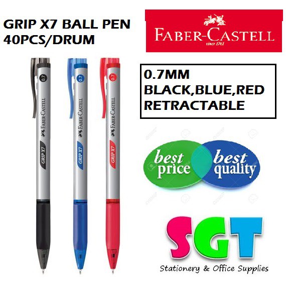 FaberCastell Grip X7 0.7mm Retractable Ball Pen (1 UNIT) Shopee Malaysia