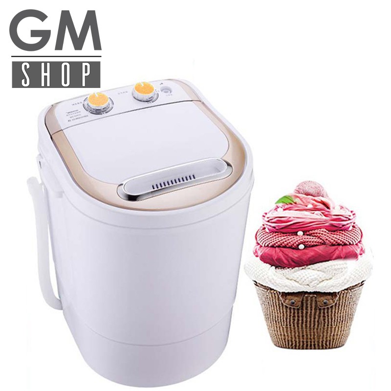 GMSHOP Semi-Auto Laundry Clothes Wash Mini Washing Machine 3KG Anti Bacteria Washing