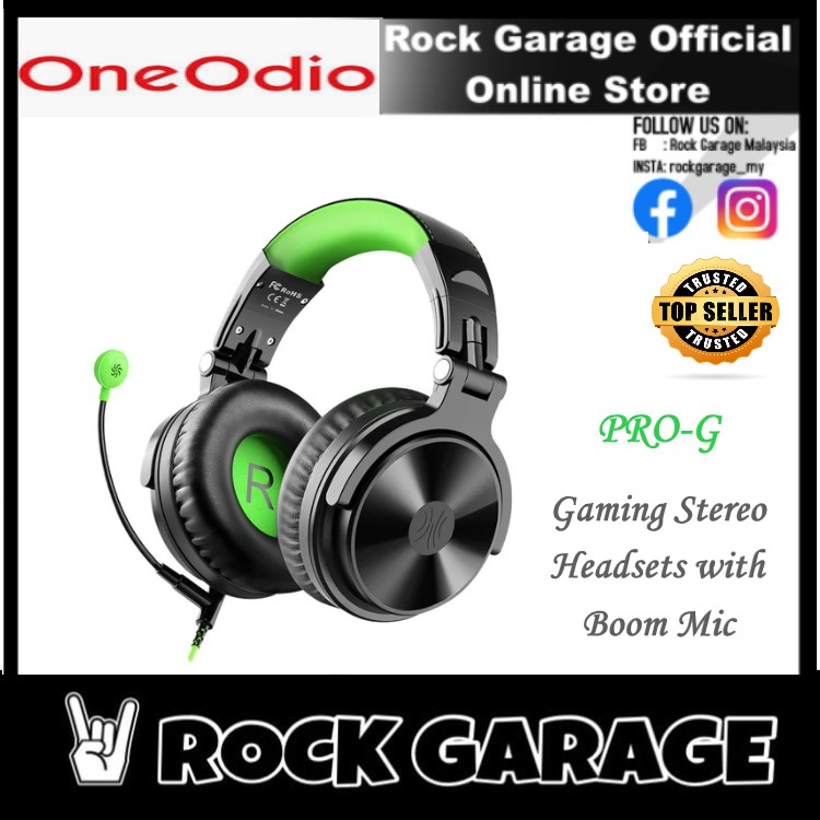 OneOdio Pro G Gaming Headsets w/Boom Mic,Over Ear DJ Headphones Wired Stereo Sound for Recording