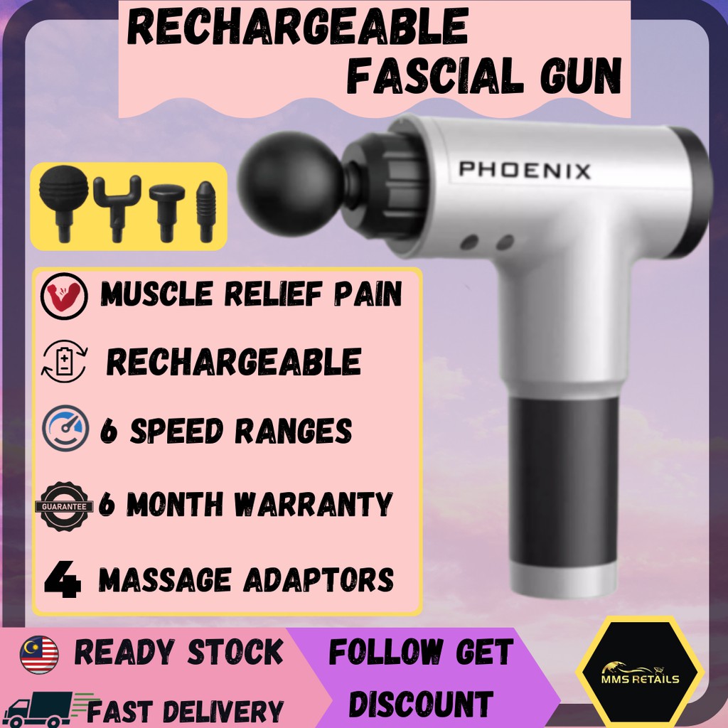 6 Speed Gear Muscle Massage Machine Massager Gun Body massage machines mini massage gun Muscle Pain Relief Recharge