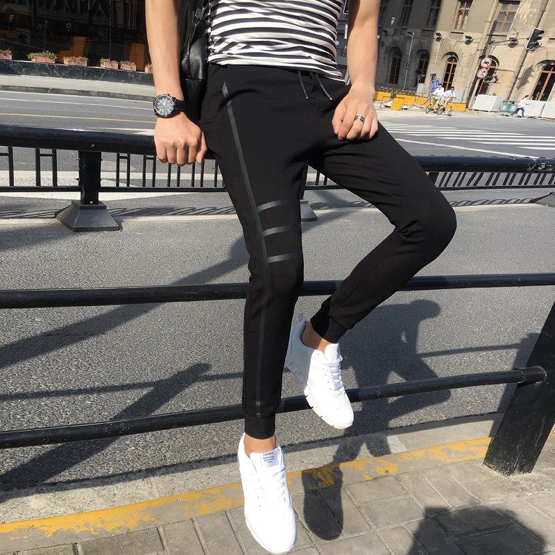 Skinny track pants for men