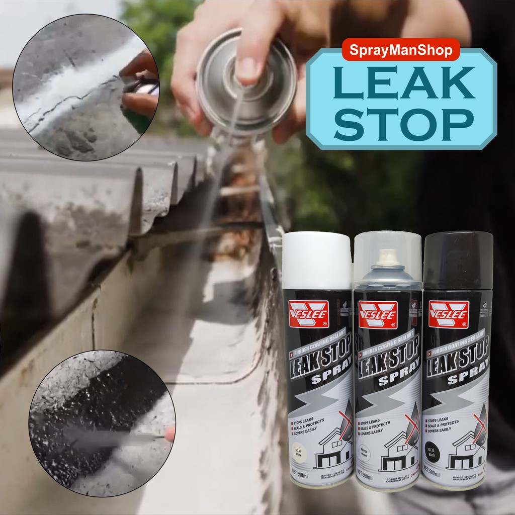 Waterproof Leak Stop Spray Veslee Waterproof Rubber Coating Sealant ...