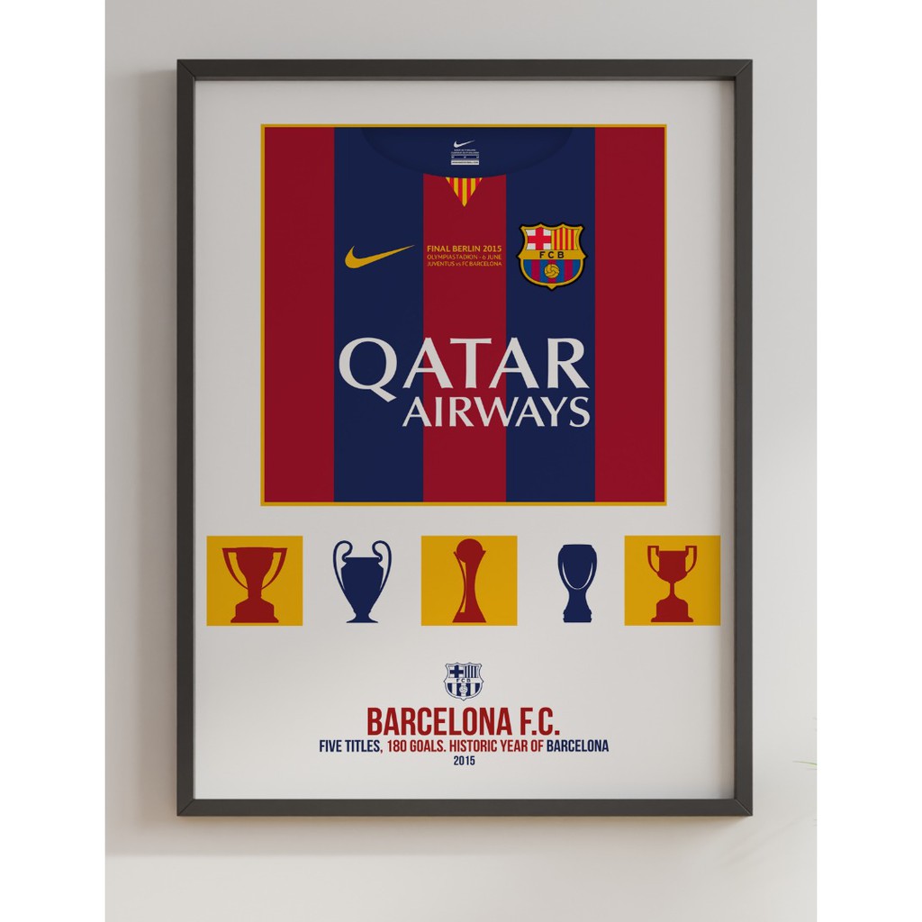 P25 | The Quintuple 2015 | FC Barcelona | A3 Poster