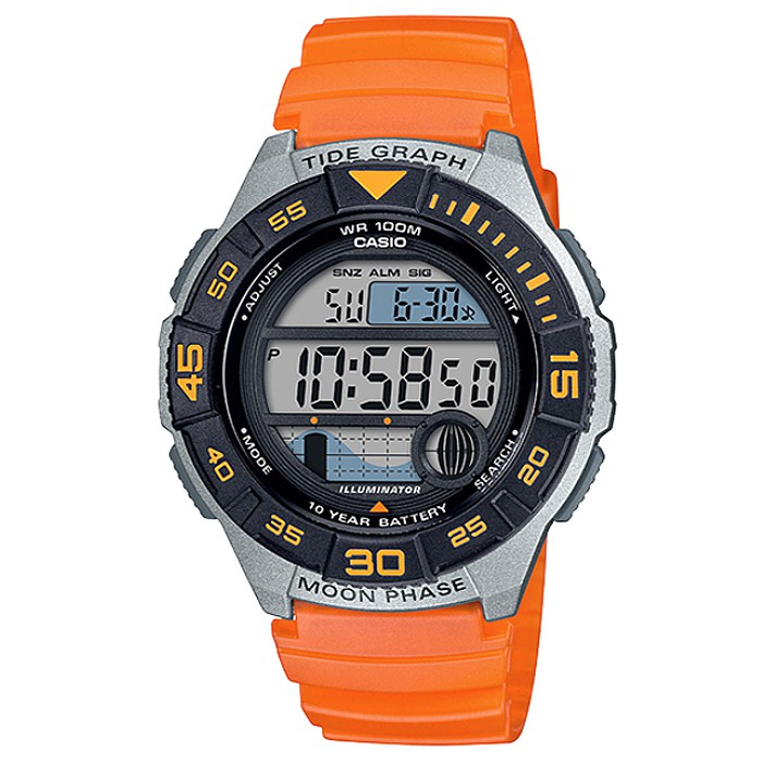 casio chronograph orange