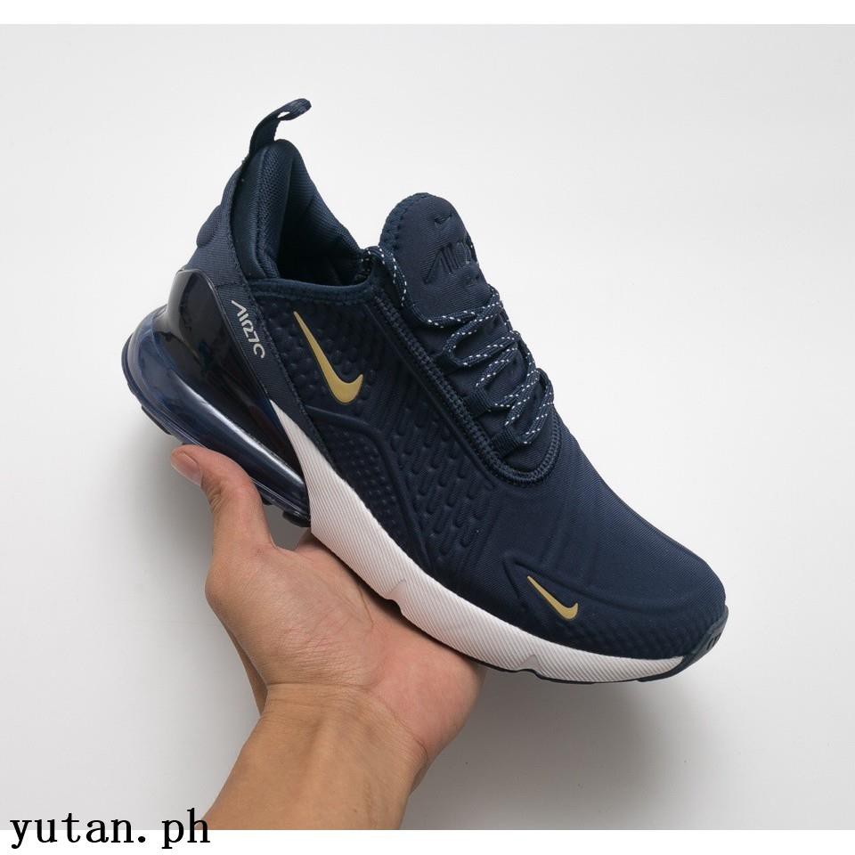 navy blue and gold air max