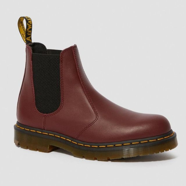 red dr marten chelsea boots