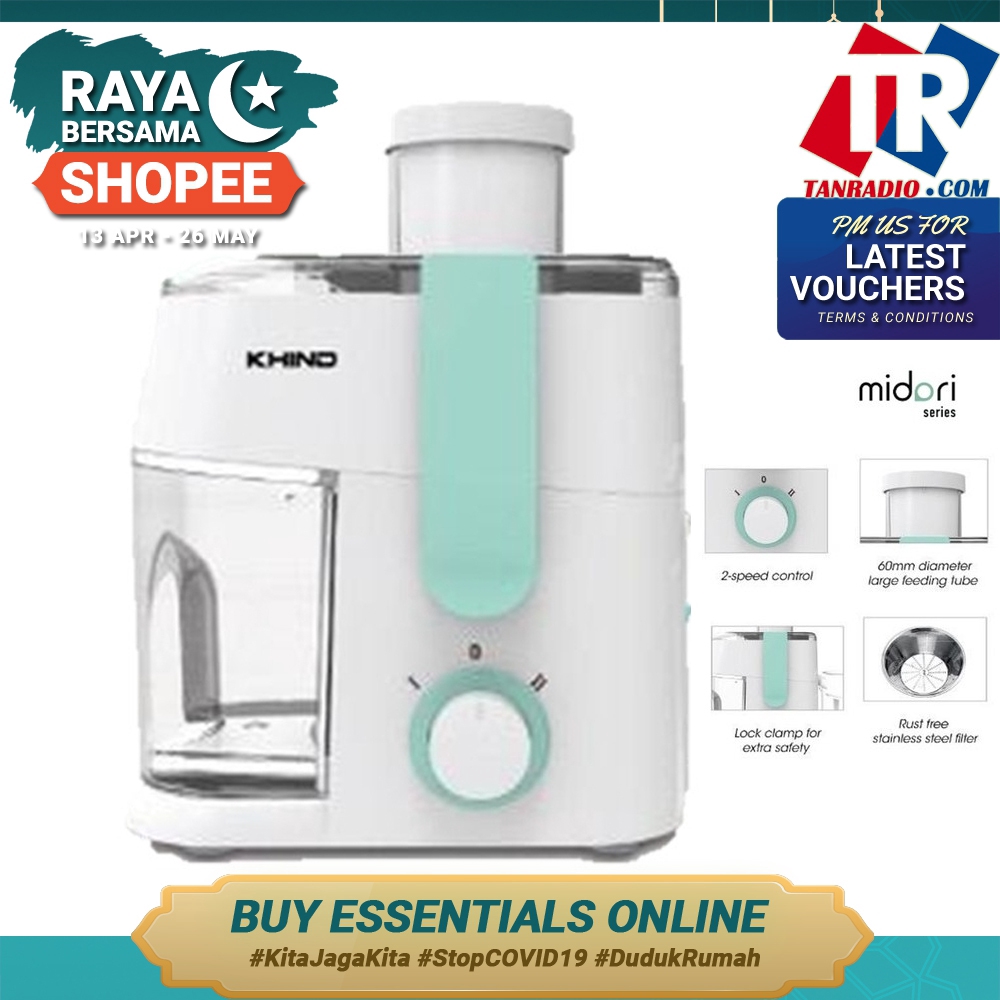 Khind 300W JuiceR Extractor With 2 Speed Control JE300 PENGISAR JUICE Shopee Malaysia