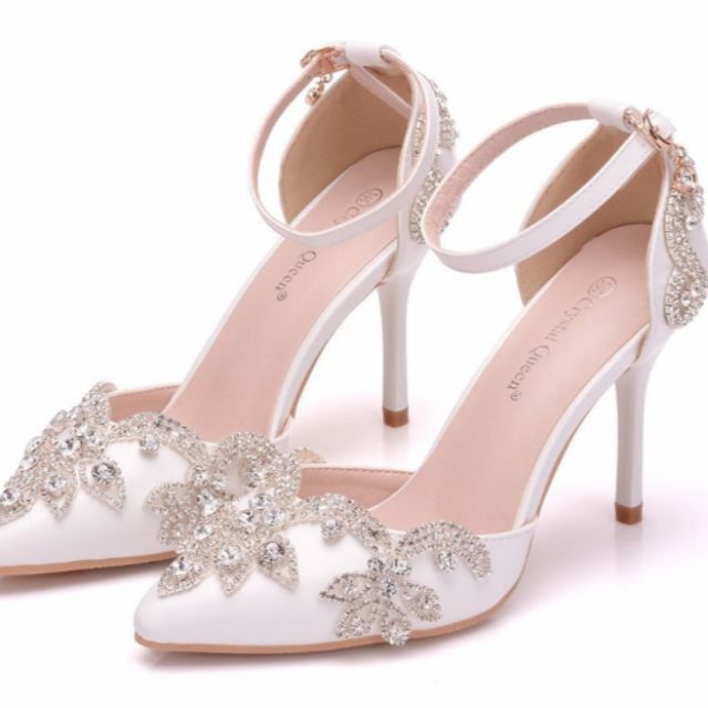  KASUT KAHWIN  Wedding White high heels Shopee Malaysia