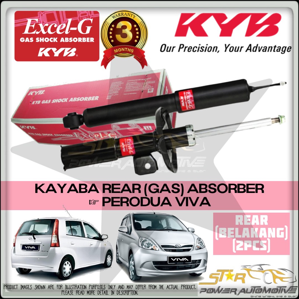 KAYABA KYB EXCEL G Perodua Viva Gas Shock Strut Absorber ( REAR 2PCS