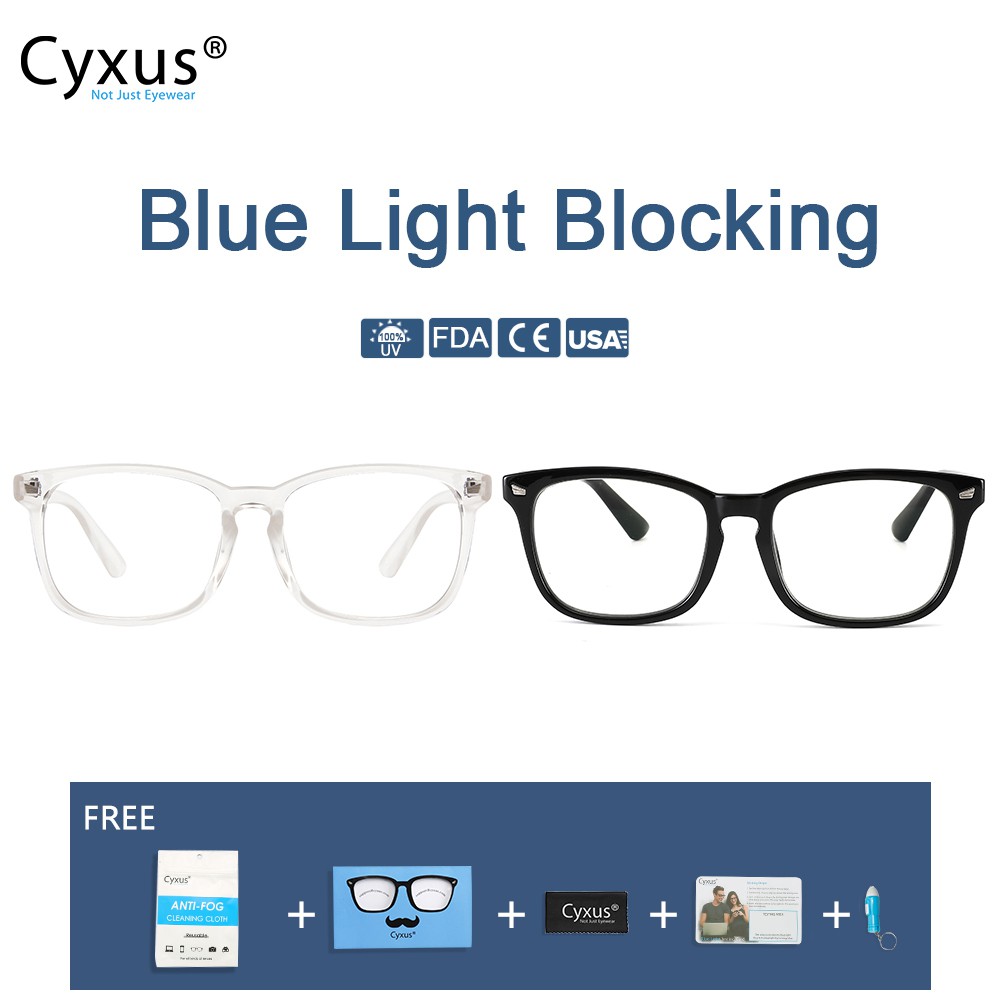 Cyxus 2 Pack Blue Light Blocking Glasses Filter UV400 Computer Gaming