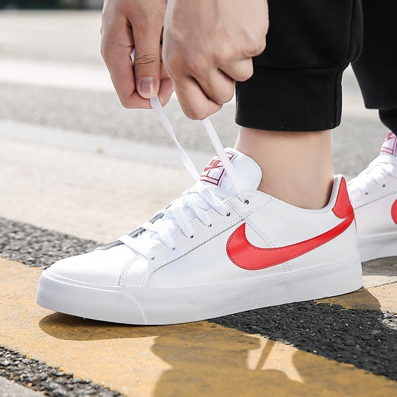 nike court royale white and red