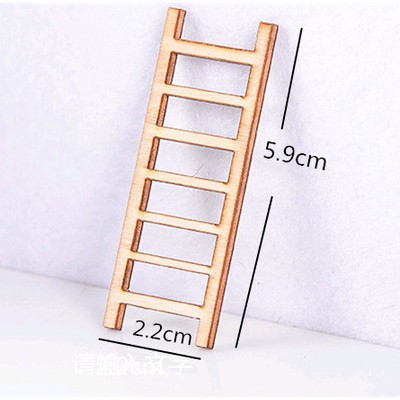 Miniature Wooden Step Ladder Fairy Garden DIY mini wooden ladder 1pc