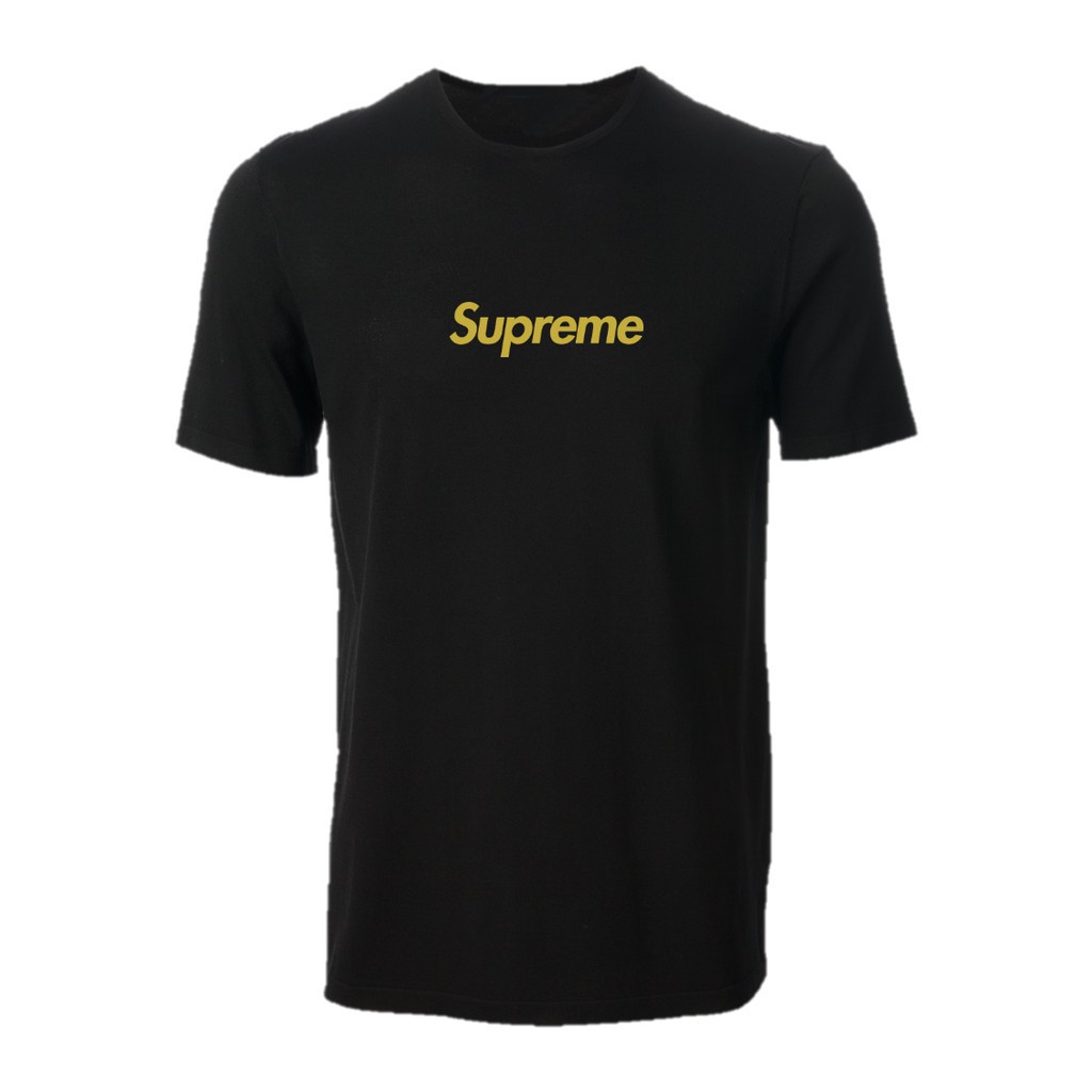 black and gold supreme shirt