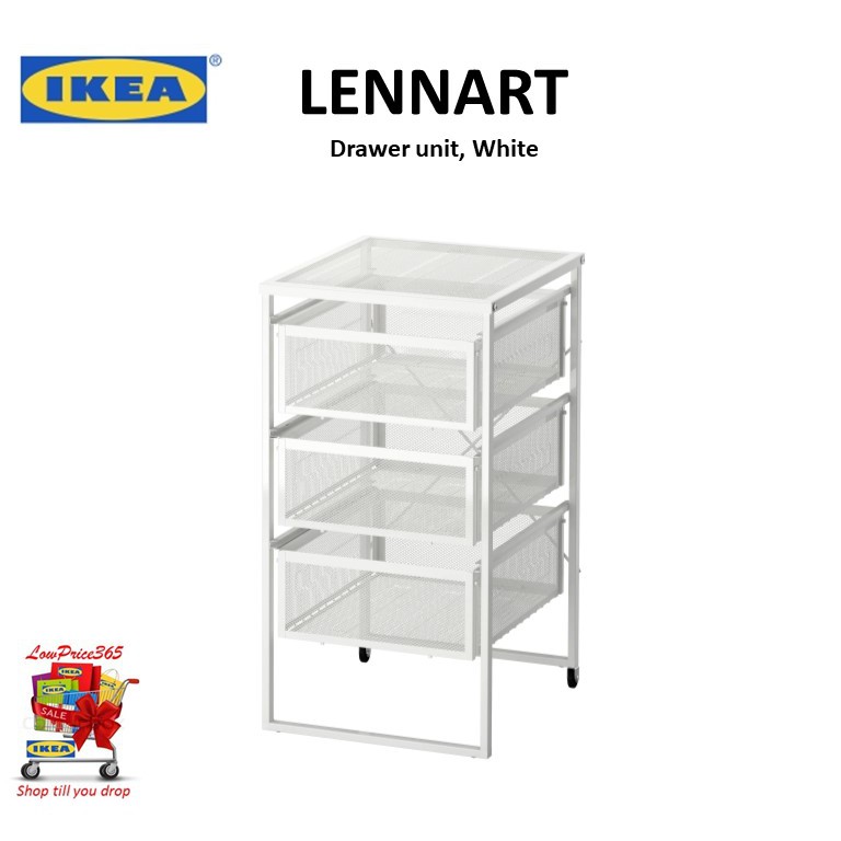 Ikea Lennart Drawer Unit White Shopee Malaysia