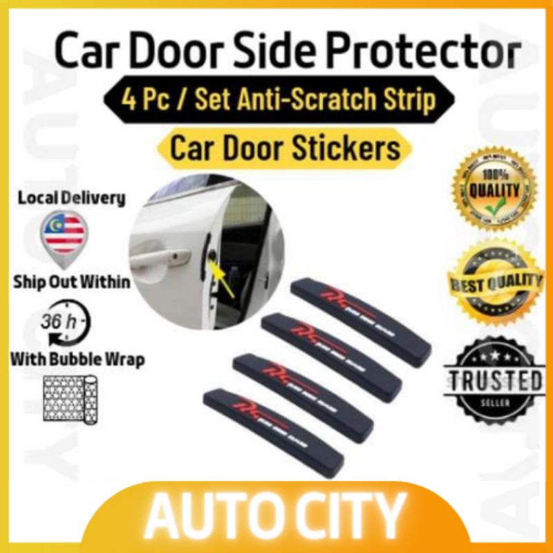[4pc/set] Car Door Sill Strip Anti Scratch Side Door Step Protector