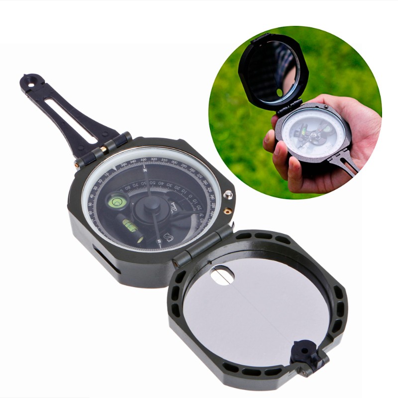 FUN▲ High Precision Magnetic Pocket Transit Geological Compass Scale 0-360 Degrees