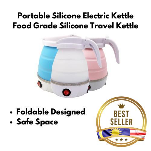 (RM40.50 +Cashback) Portable Silicone Electric Kettle Food Grade Silicone Travel Foldable Kettle