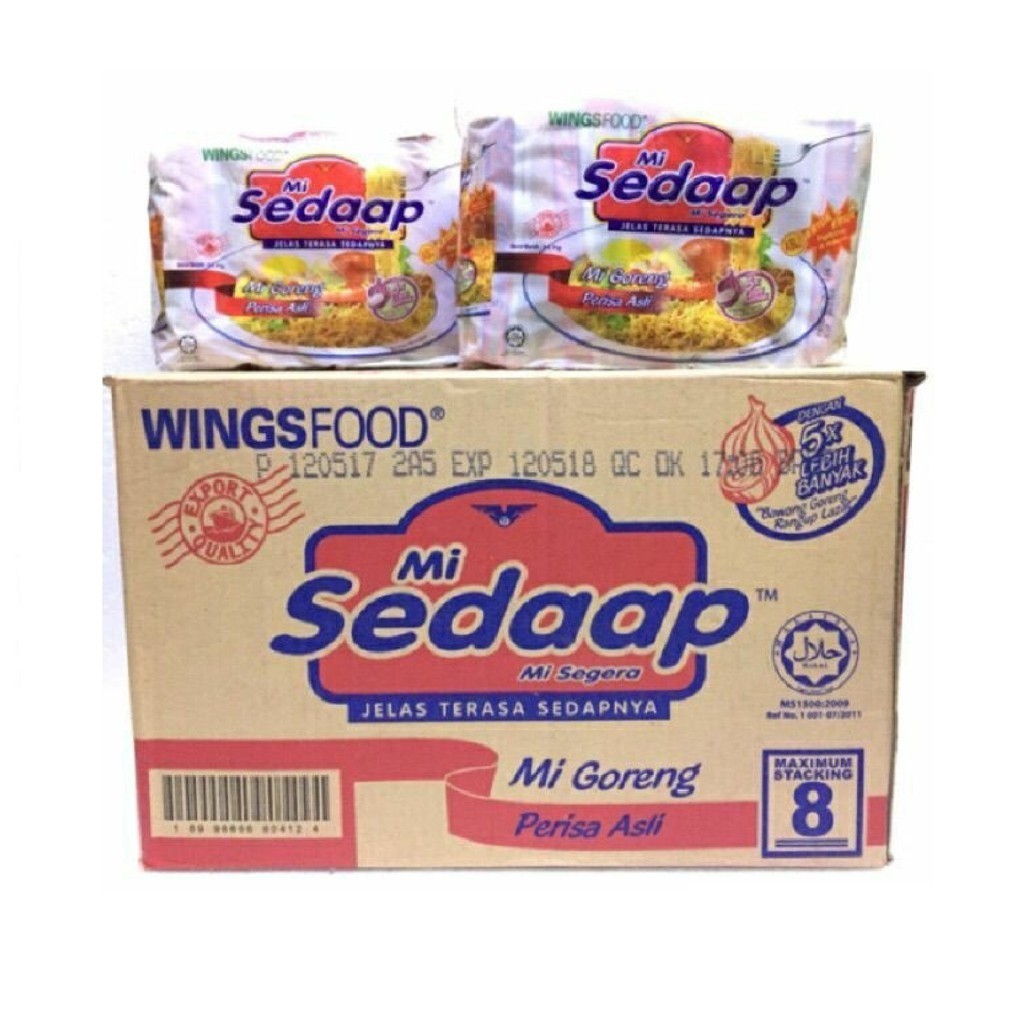 Mi Sedaap Fried Instant Noodle Original 8x5sx91g Shopee Malaysia