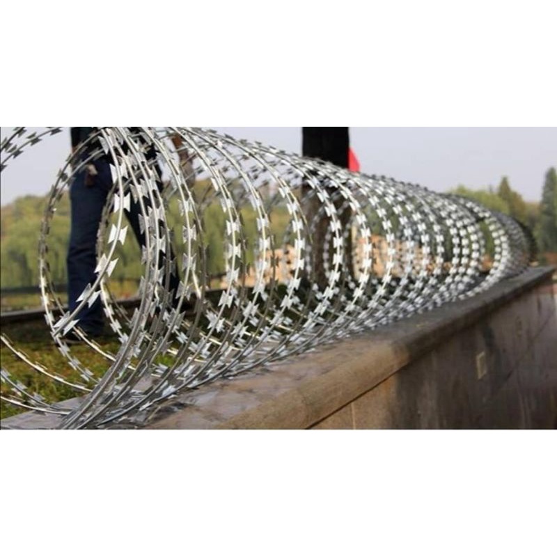 RAZOR WIRE - (Roll Type) Fence Fencing Pagar Dawai Duri 450mm | Shopee ...