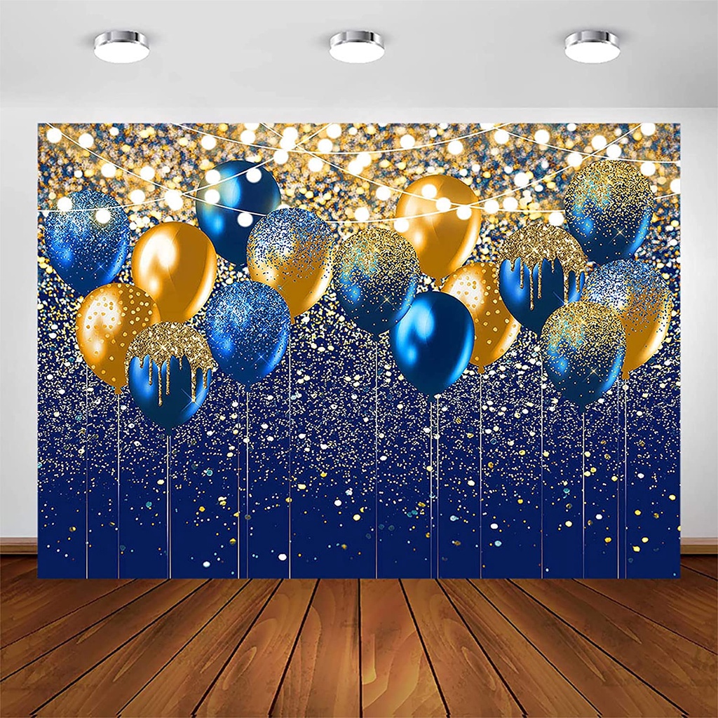 Royal blue glitter background birthday wedding prom graduation Background  Party glitter blue balloon | Shopee Malaysia