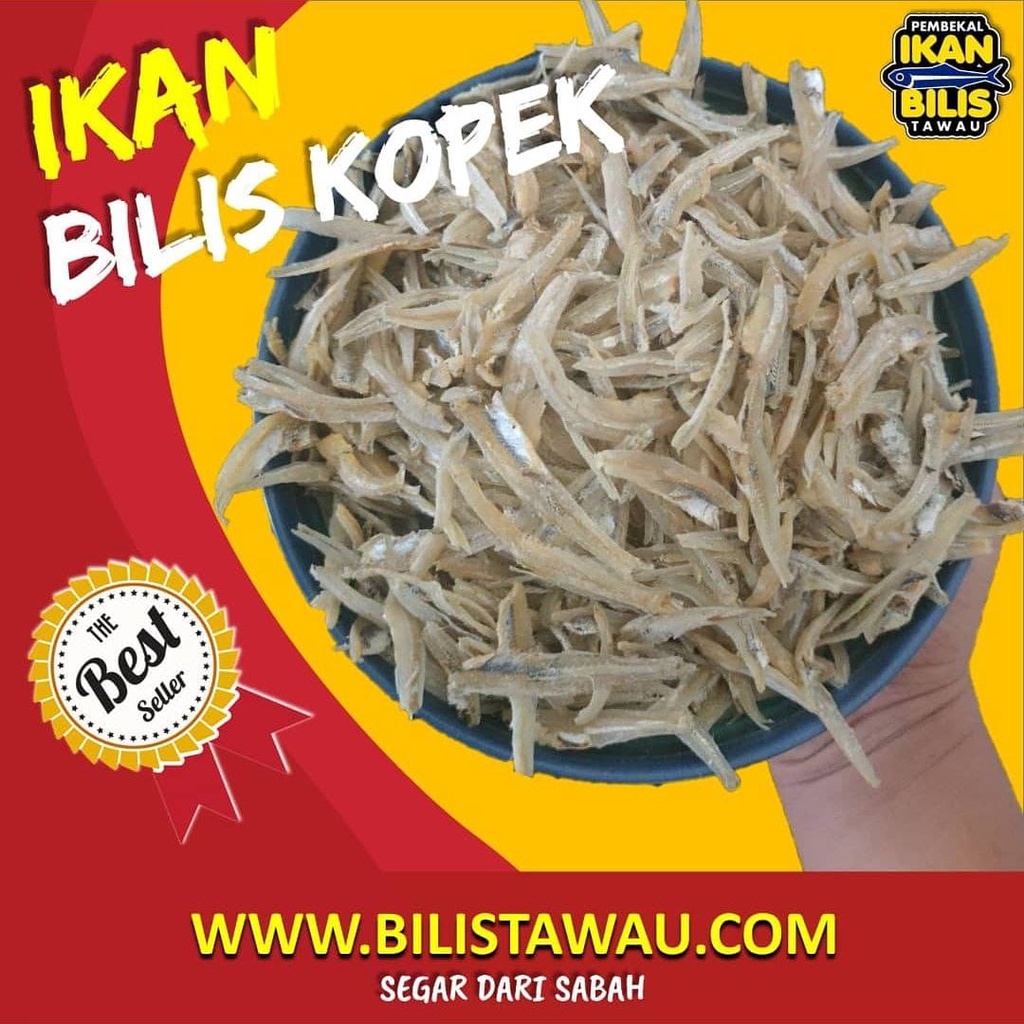[HIGH QUALITY] Ikan Bilis Kopek Rangup Tawau Sabah 1 KILO Dried Anchovy Segar dan Jimat Shopee