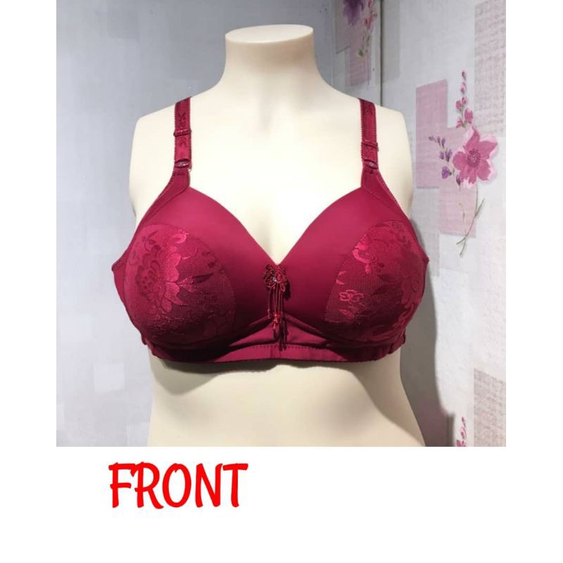 Buy Brassiere Plus Size 90/95/100 D Full Cup Lace Push Up Ladies Female  Double Shoulder Strap Bra Tops Red Cup Size D Bands Size 42 at