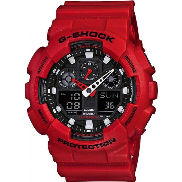 casio g shock ga 100 red