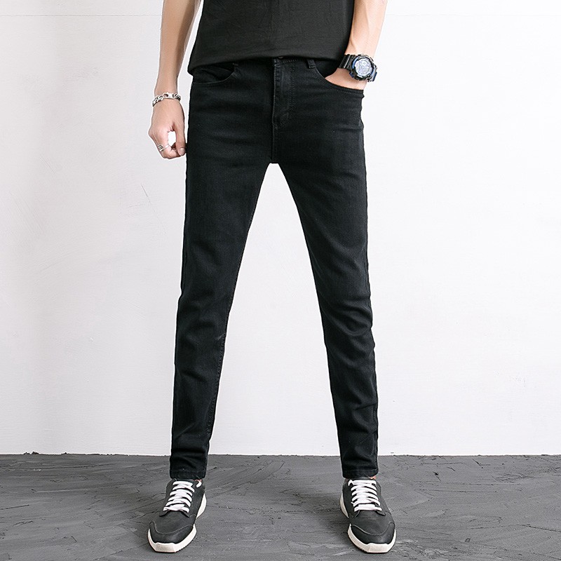 slim leg black jeans