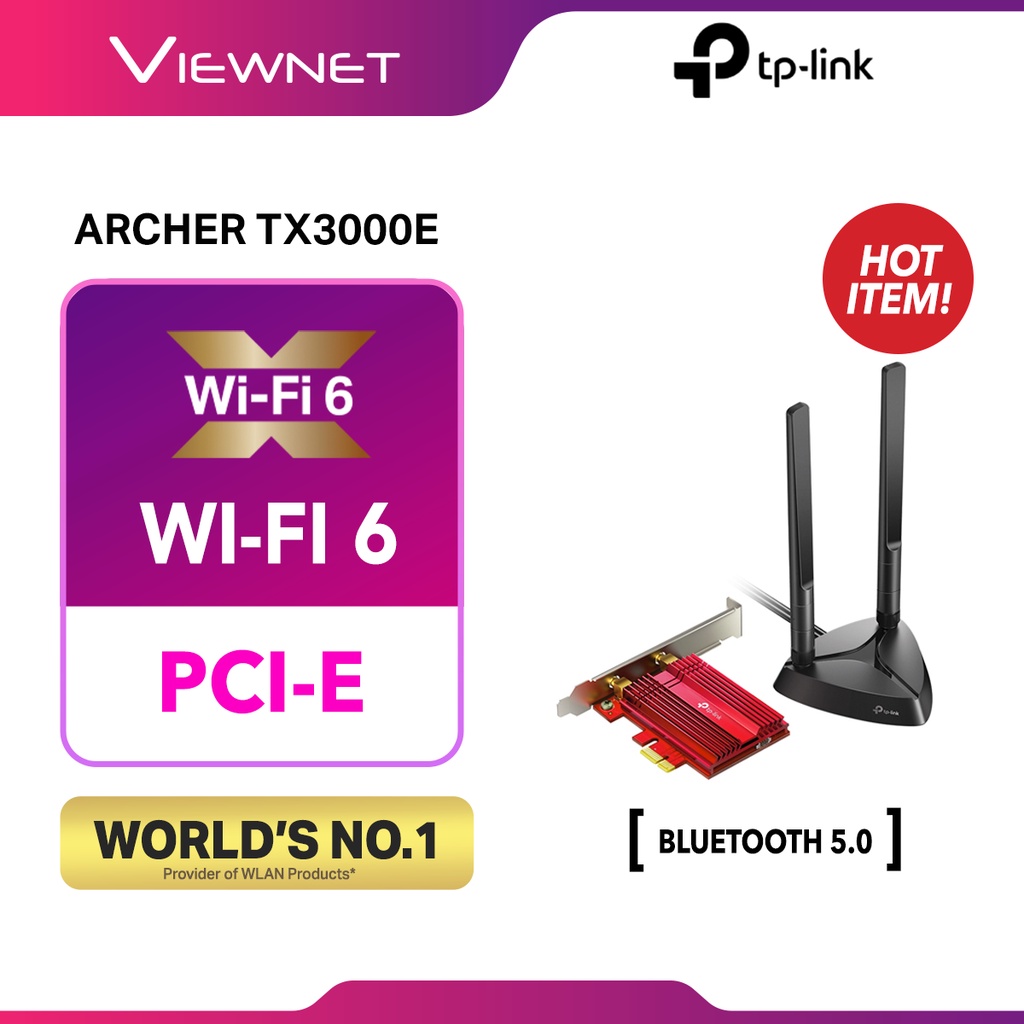 TP-Link Archer TX3000E Wifi 6 PCIe Adapter Archer TX3000E AX3000 WiFi 6 ...