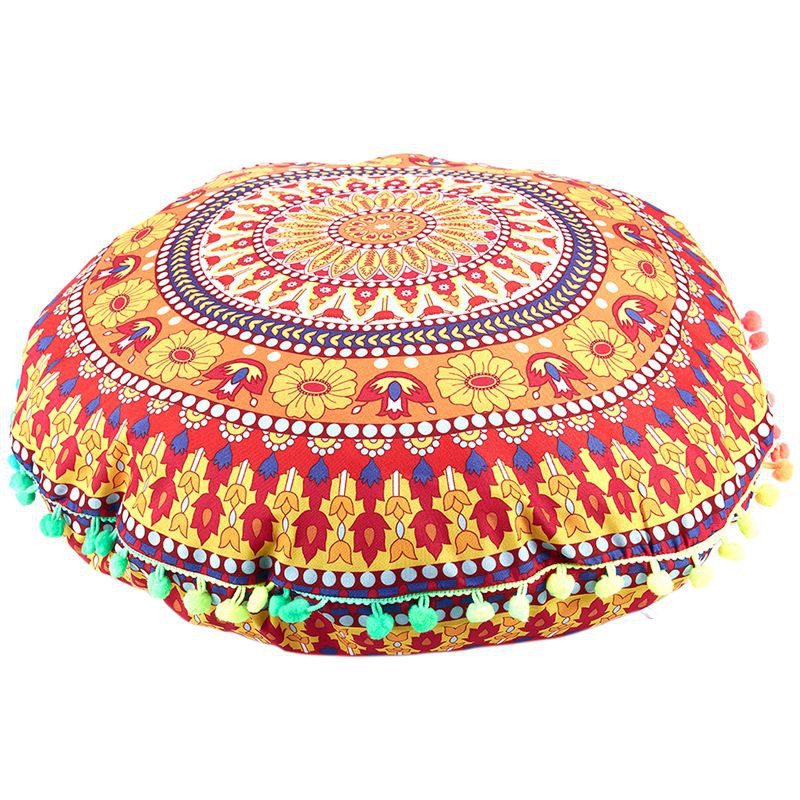 Jay Shop Indian Mandala Floor Pillows Round Bohemian Cushion