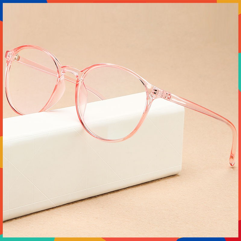 Minimalist Plastic Frame Glasses Cermin Mata Bulat Women Man Eyeglasses Clear Lens Shopee Malaysia