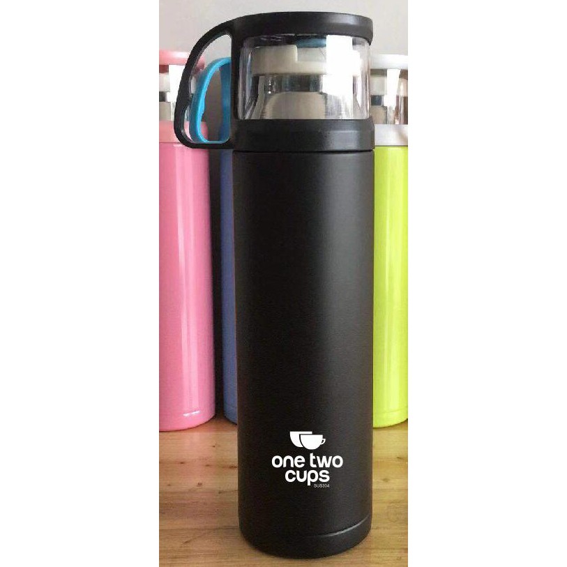 thermos with two cups