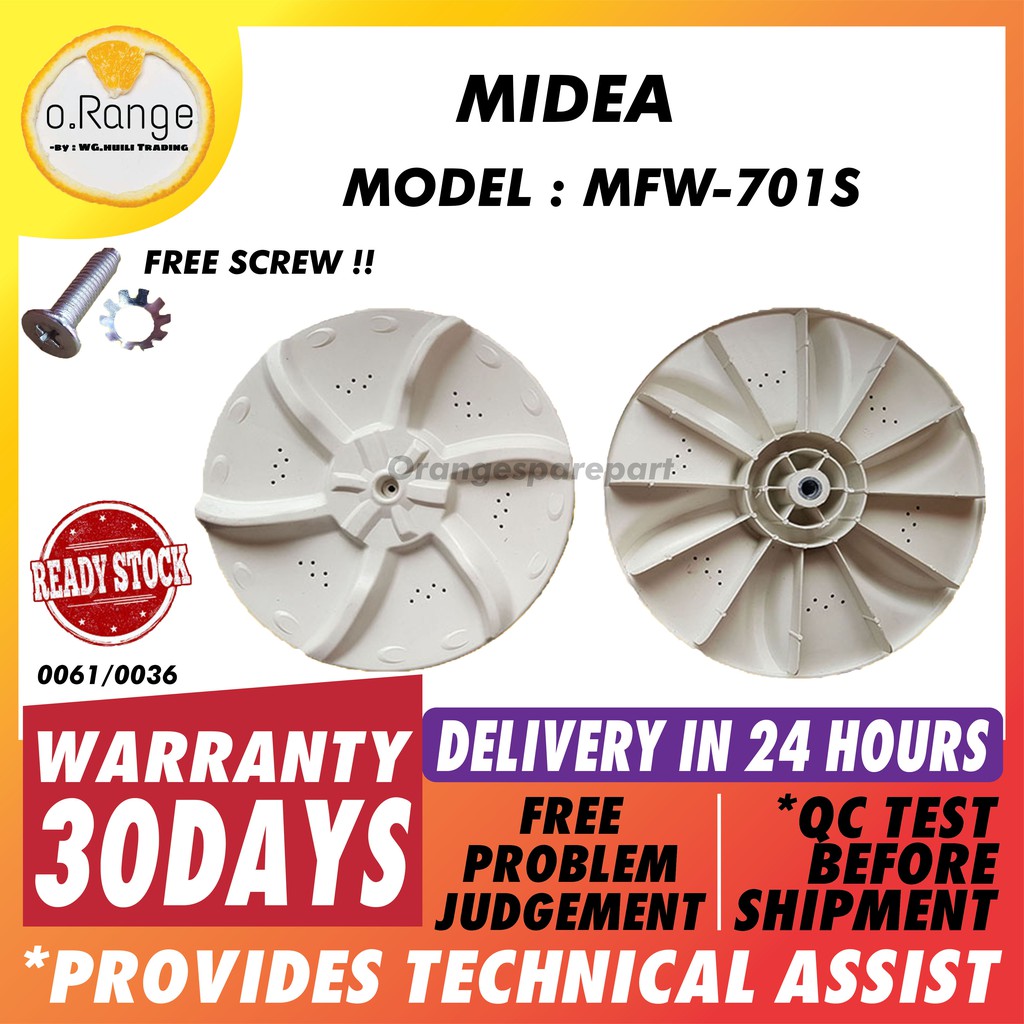 MFW-701S MIDEA WASHING MACHINE PULSATOR / MIDEA KIPAS MESIN BASUH