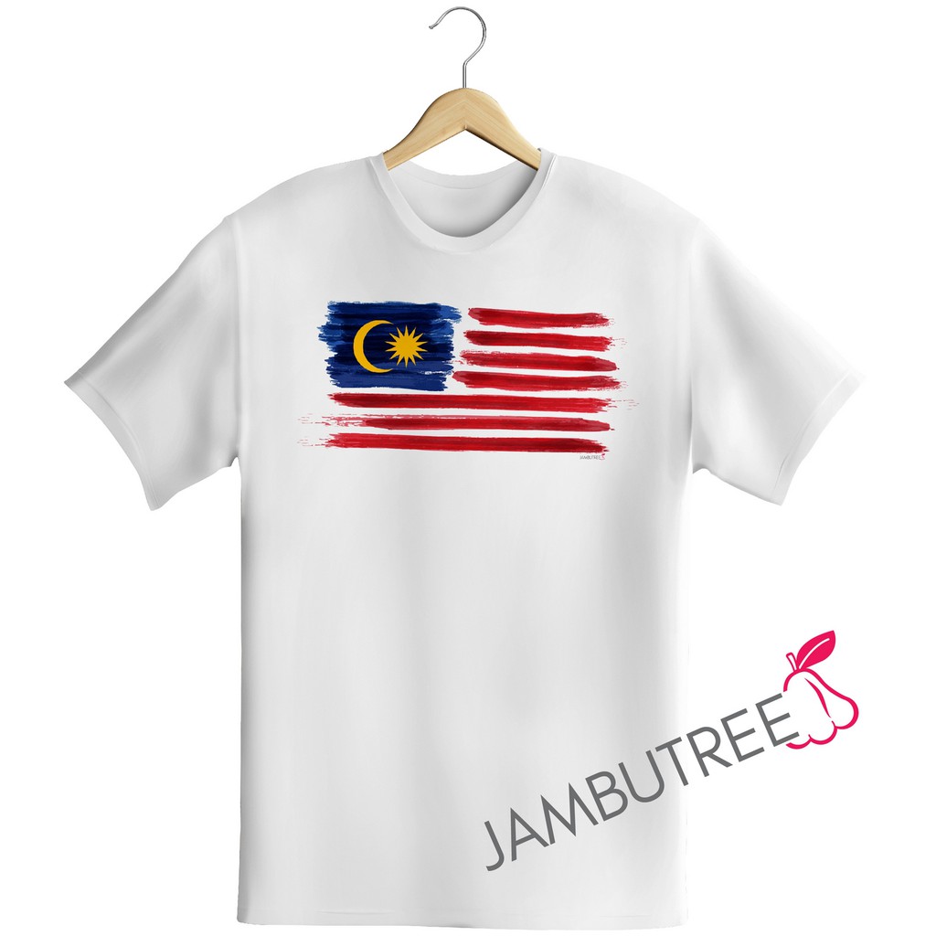 Jambutree Jalur Gemilang Bendera Malaysia Flag Graphic T-Shirt Tee  Patriotik Tshirt Baju [READY STOCK] [STOK SEDIA ADA]