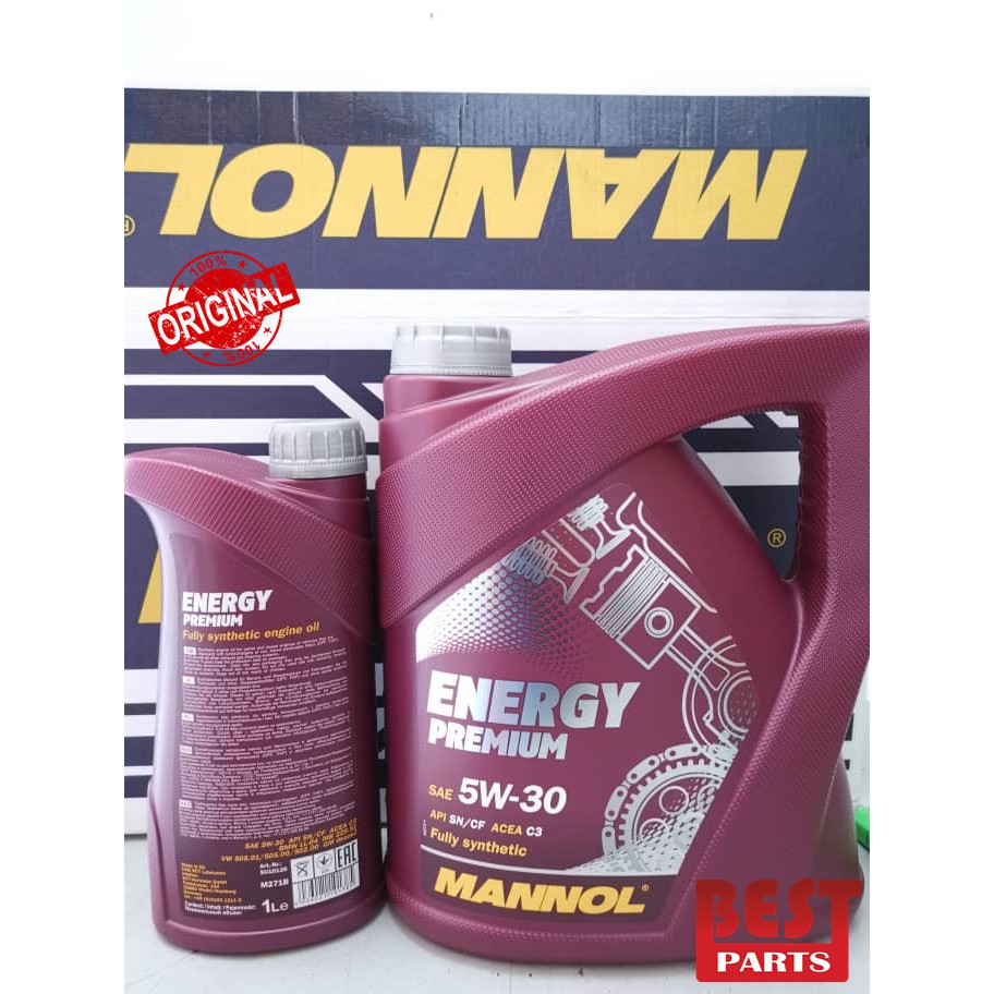 Mannol Engine Oil Fully Synthetic Energy Premium Sn Ch 5w30 Minyak Hitam 4 Litre Mn7908 Shopee Malaysia