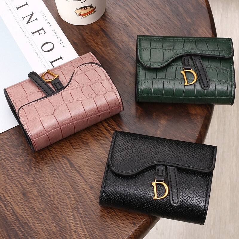 LUXURY European American Wallet Women Simple Fashion Folding Card