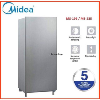 Midea Single Door Refrigerator 187l Ms 235 Shopee Malaysia